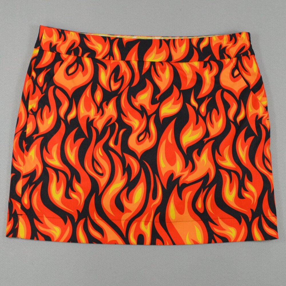 🔥 Loudmouth Flame Golf Pickleball Tennis Skort Country Club Chaos Sz 10